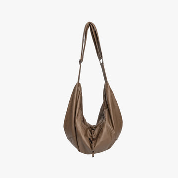 Smooth Vegan Leather Adjustable Hobo Crossbody Bag