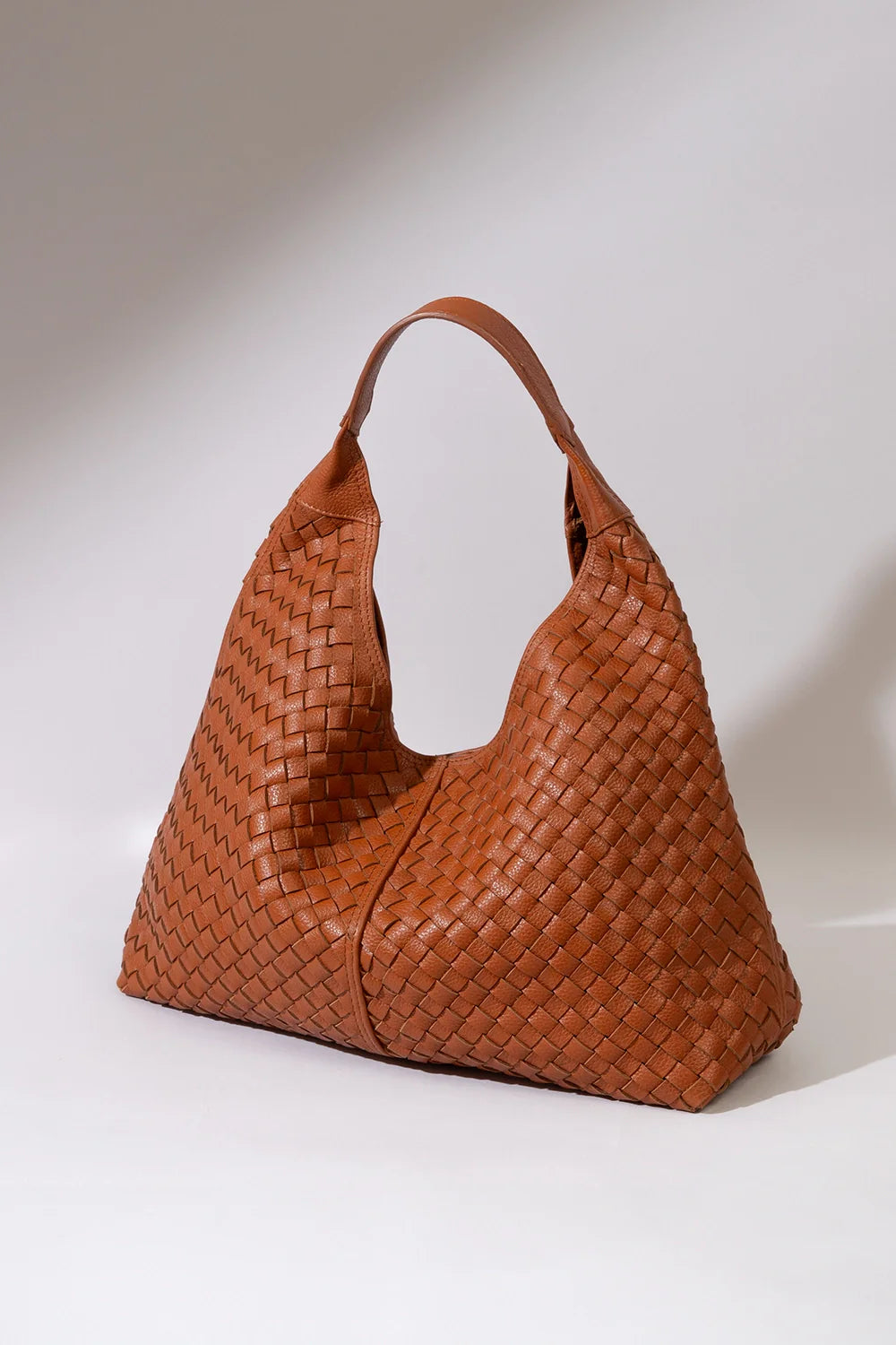 Hand Woven Leather Oversized Hobo Tote Bag