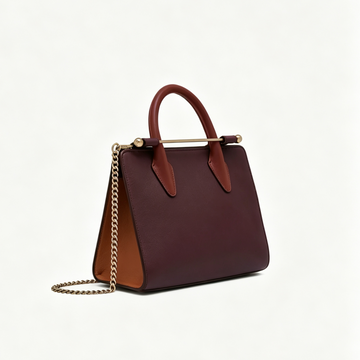 Smooth Leather Music Bar Mini Tote Handbag