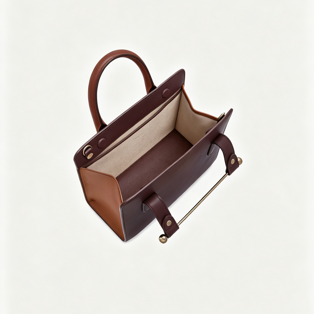 Smooth Leather Music Bar Mini Tote Handbag