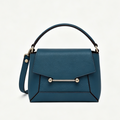 Pebbled Leather Bar Hardware Nano Handbag