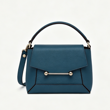 Pebbled Leather Bar Hardware Nano Handbag